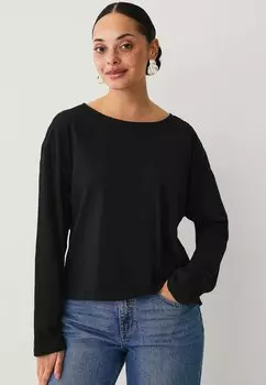 Футболка с длинным рукавом Ellos Collection, черный