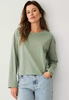 Футболка с длинным рукавом Ellos Collection, зеленый