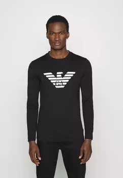 Футболка с длинным рукавом Emporio Armani, черный орел