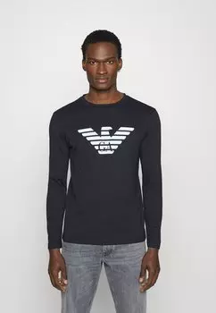 Футболка с длинным рукавом Emporio Armani, темно-синий
