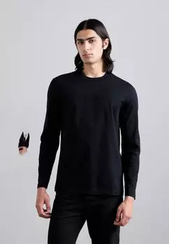 Футболка с длинным рукавом Emporio Armani, темно-синий