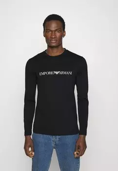 Футболка с длинным рукавом Emporio Armani, темно-синий