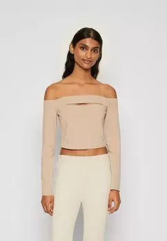 Футболка с длинным рукавом Even&Odd, серо-коричневая