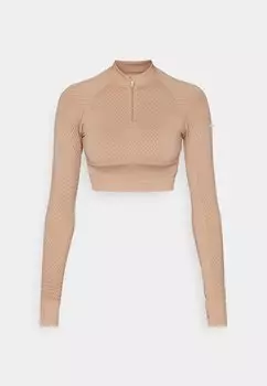 Футболка с длинным рукавом Even&Odd, темно-коричневый