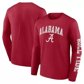 Футболка с длинным рукавом Fanatics Branded Alabama Crimson Tide, малиновый