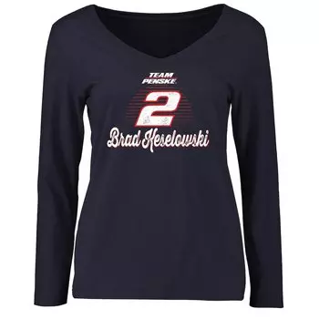 Футболка с длинным рукавом Fanatics Branded Brad Keselowski, нави