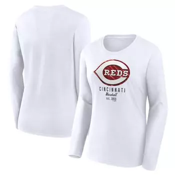 Футболка с длинным рукавом Fanatics Branded Cincinnati Reds, белый