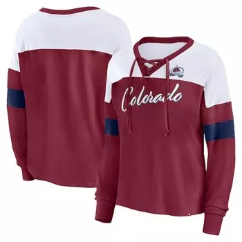 Футболка с длинным рукавом Fanatics Branded Colorado Avalanche, бордовый