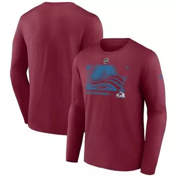 Футболка с длинным рукавом Fanatics Branded Colorado Avalanche, бордовый