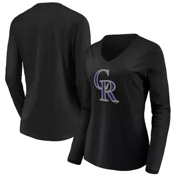 Футболка с длинным рукавом Fanatics Branded Colorado Rockies, черный