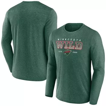 Футболка с длинным рукавом Fanatics Branded Minnesota Wild, зеленый