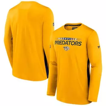 Футболка с длинным рукавом Fanatics Branded Nashville Predators, золотой