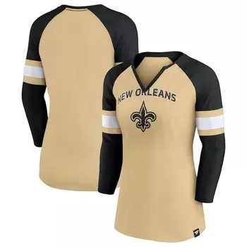 Футболка с длинным рукавом Fanatics Branded New Orleans Saints, золотой