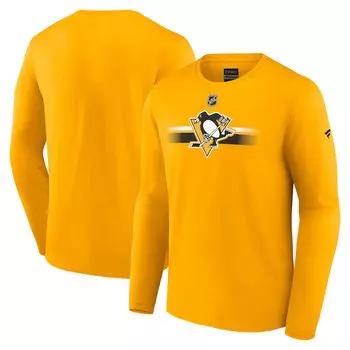 Футболка с длинным рукавом Fanatics Branded Pittsburgh Penguins, золотой
