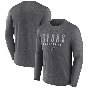 Футболка с длинным рукавом Fanatics Branded San Antonio Spurs, угольный