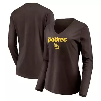 Футболка с длинным рукавом Fanatics Branded San Diego Padres, коричневый