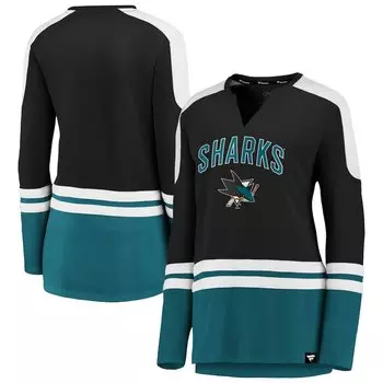 Футболка с длинным рукавом Fanatics Branded San Jose Sharks, черный