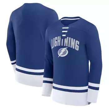 Футболка с длинным рукавом Fanatics Branded Tampa Bay Lightning, синий