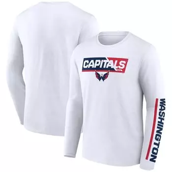 Футболка с длинным рукавом Fanatics Branded Washington Capitals, белый