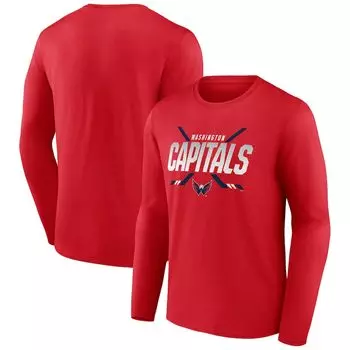 Футболка с длинным рукавом Fanatics Branded Washington Capitals, красный