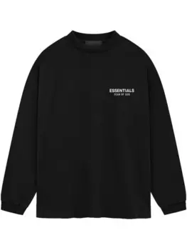 Футболка с длинным рукавом FEAR OF GOD ESSENTIALS из джерси, черный