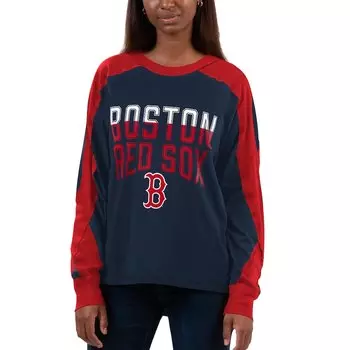Футболка с длинным рукавом G-III 4Her by Carl Banks Boston Red Sox, нави