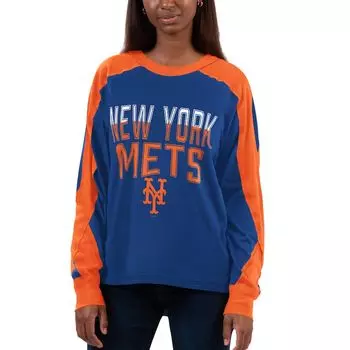 Футболка с длинным рукавом G-III 4Her by Carl Banks New York Mets, роял