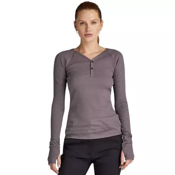 Футболка с длинным рукавом G-Star Slim Rib Henley, фиолетовый
