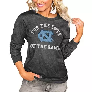 Футболка с длинным рукавом Gameday Couture North Carolina Tar Heels, угольный