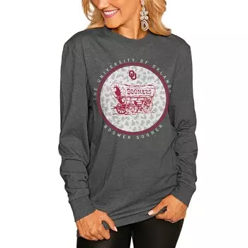 Футболка с длинным рукавом Gameday Couture Oklahoma Sooners, угольный