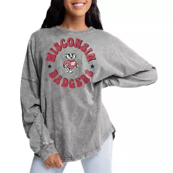 Футболка с длинным рукавом Gameday Couture Wisconsin Badgers, серый