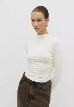 Футболка с длинным рукавом Gathering Stradivarius, белый