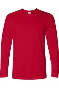 Футболка с длинным рукавом Gildan Softstyle, вишнево-красный