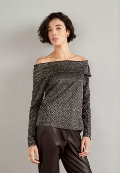 Футболка с длинным рукавом GLAM BLOUSE Mos Mosh, серебристый