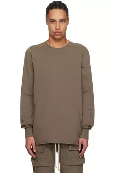 Футболка с длинным рукавом голливудского уровня Rick Owens Drkshdw, цвет dust