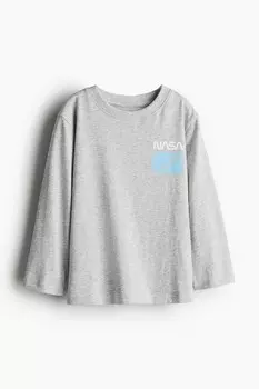 Футболка с длинным рукавом H&M, серый