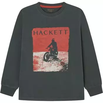 Футболка с длинным рукавом Hackett Motorbike, серый