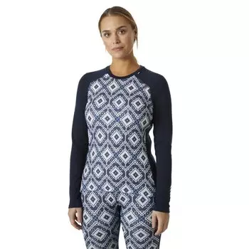 Футболка с длинным рукавом Helly Hansen Lifa Merino Midweight Graphic Crew, разноцветный