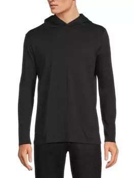 Футболка с длинным рукавом и капюшоном Alex Mill, черный