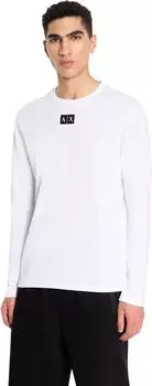 Футболка с длинным рукавом и логотипом Armani Exchange, белый