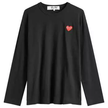 Футболка с длинным рукавом и логотипом Comme Des Garons Play, мультиколор