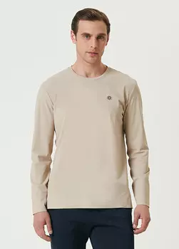 Футболка с длинным рукавом и логотипом Isaora, серый