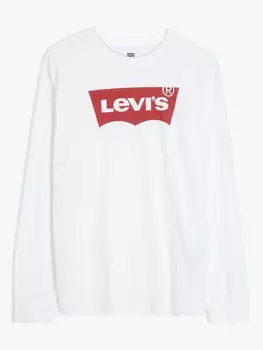 Футболка с длинным рукавом и логотипом Levi's Batwing, белая