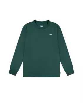 Футболка с длинным рукавом и маленьким логотипом Batwing Boy's Levi's, зеленый