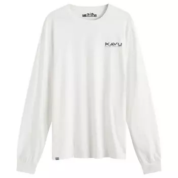 Футболка с длинным рукавом и принтом «эчворк» Kavu, белый
