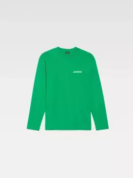 Футболка с длинным рукавом и принтом логотипа Le Manches Longues Jacquemus, зеленый
