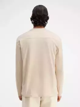 Футболка с длинным рукавом и принтом логотипа Le Manches Longues Jacquemus, светло-бежевый