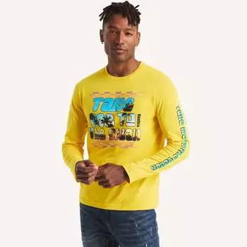 Футболка с длинным рукавом и принтом Nautica Mens, цвет empiregold