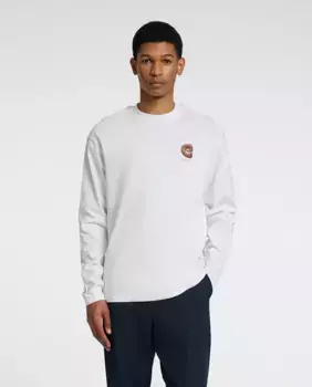 Футболка с длинным рукавом и принтом Selected, белый