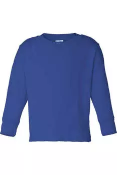 Футболка с длинным рукавом из хлопкового трикотажа для малышей Rabbit Skins, цвет royal